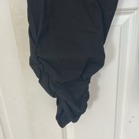 Free People Drawstring Cotton Ruched Pants size XS black casual NWOT - Picture 2 of 8